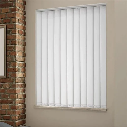 Photo 1 of 3 - White Vertical Blinds for Windows - 100% PVC Waterproof, Easy to Clean, Light Filtering, Modern Style Window Blinds for Home, Office, Kitchen, Bathroom (Customizable Sizes Available) | Euro Home