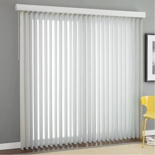 Photo 2 of 3 - White Vertical Blinds for Windows - 100% PVC Waterproof, Easy to Clean, Light Filtering, Modern Style Window Blinds for Home, Office, Kitchen, Bathroom (Customizable Sizes Available) | Euro Home